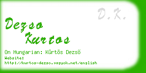 dezso kurtos business card