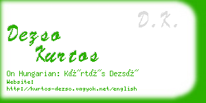 dezso kurtos business card